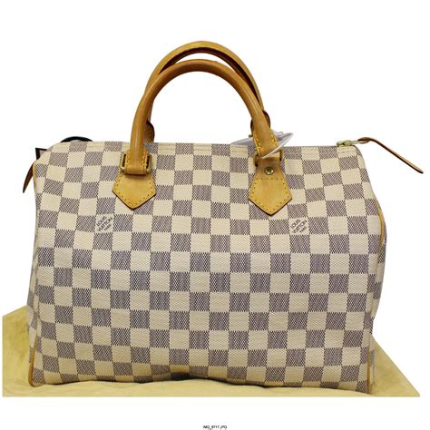 louis vuitton speedy damier azur fake|speedy 30 with shoulder strap.